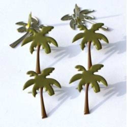 Eyelet Outlet Shape Brads 12/Pkg Palm Tree 2