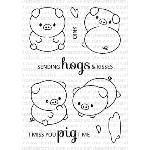 Clearly Besotted PERFECT PIGS Clear Stamps