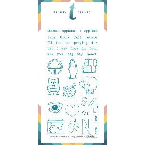 Trinity Stamps Picture Sentiments 4x8 Stamp Set