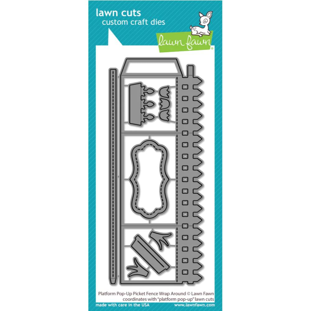 Lawn Fawn platform pop-up picket fence wrap around