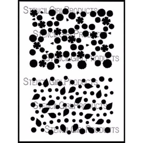 StencilGirl Posie Parade- Two Step Stencil 9x12