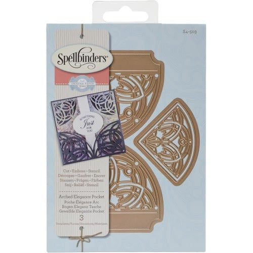 Spellbinders Designer Die Arched Elegance Pocket By Becca Feeken