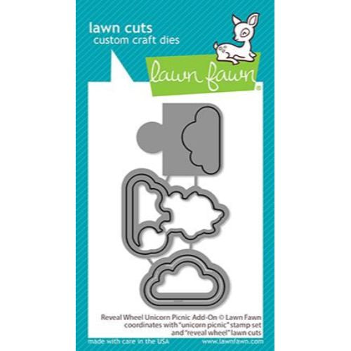 Lawn Fawn reveal wheel unicorn picnic add-on