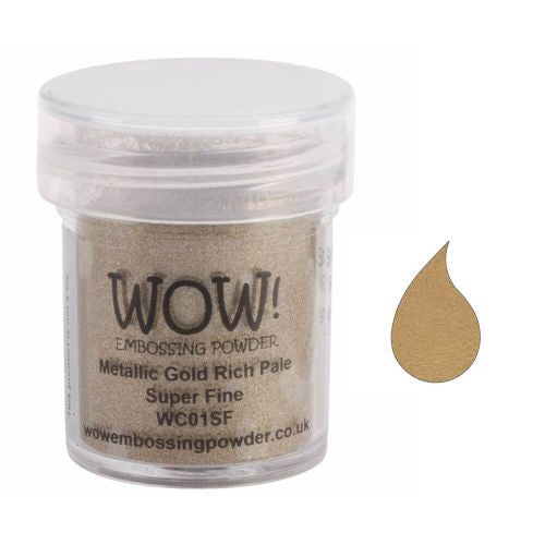 WOW! Embossing Powder Super Fine 15ml Gold Rich Pale