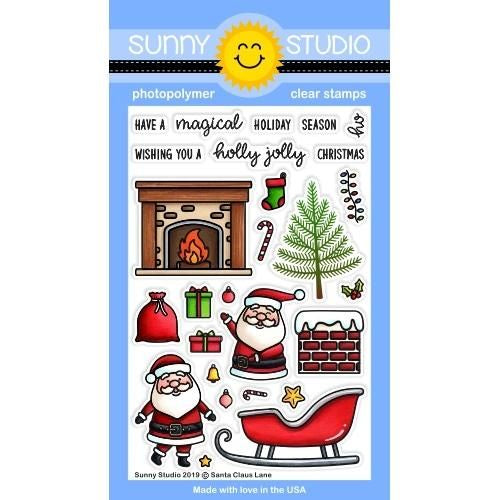 Sunny Studios SANTA CLAUS LANE STAMPS
