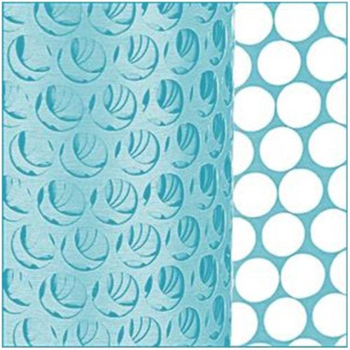 6mm Round Sequin Mesh Waste Punchinella Film Approx 2 mts Satin Boy Blue