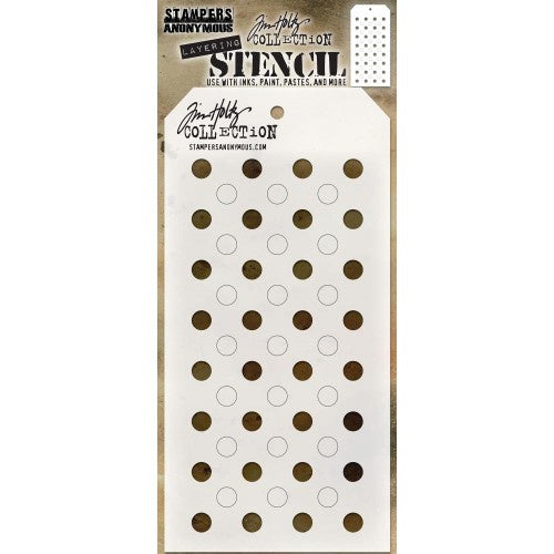 Tim Holtz Layered Stencil 4.125"X8.5" Shifter Dots THS109
