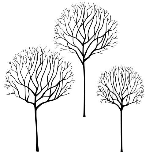 Lavinia Stamps Skeleton Tree Scene LAV530