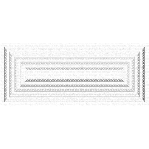 Die-namics Slimline Double Stitched Rectangle STAX Die