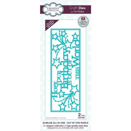 Creative Expressions Craft Dies By Sue Wilson Slimline- Out Of This World