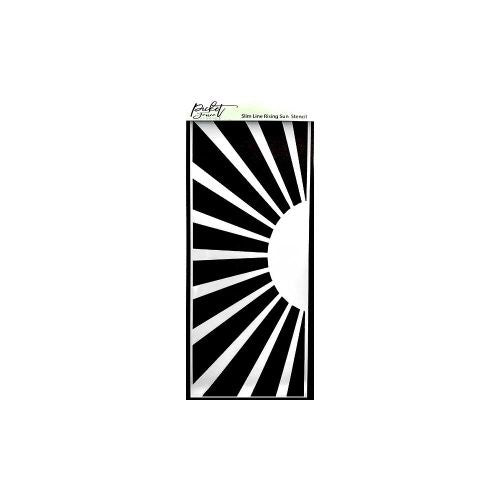 Picket Fence Studios Stencil 4"X10" Slimline Rising Sun
