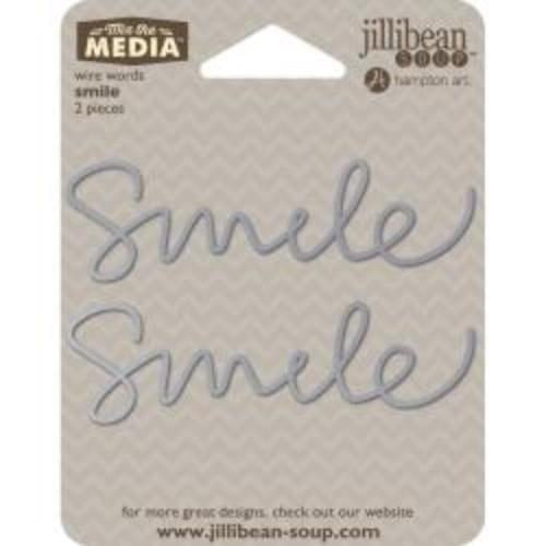 Hampton Art- Mix The Media Wire Words 2/Pkg Smile