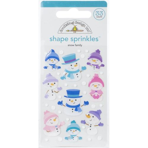 Doodlebug Sprinkles Adhesive Enamel Shapes Snow Family