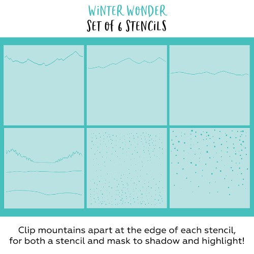 HoneyBee WINTER WONDER BACKGROUND | SET OF 6 STENCILS