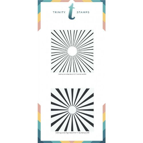 Trinity Stamps Catching Some Rays 6x6 Laser Cut Stencil Set of 2