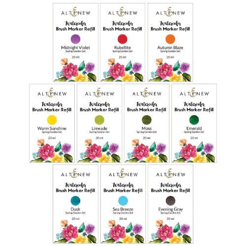 Altenew Spring Garden Liquid Watercolor - Brush Marker Refill Bundle