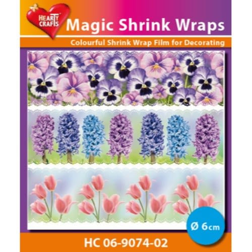 Hearty Crafts Magic Shrink Wraps, Spring Flowers 6 cm - (Duplicate Imported from WooCommerce)