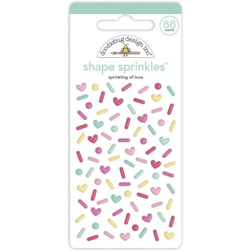 Doodlebug Sprinkles Adhesive Enamel Shapes Sprinkling Of Love
