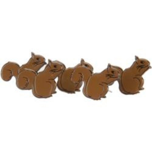 Eyelet Outlet Shape Brads 12/Pkg Squirrel