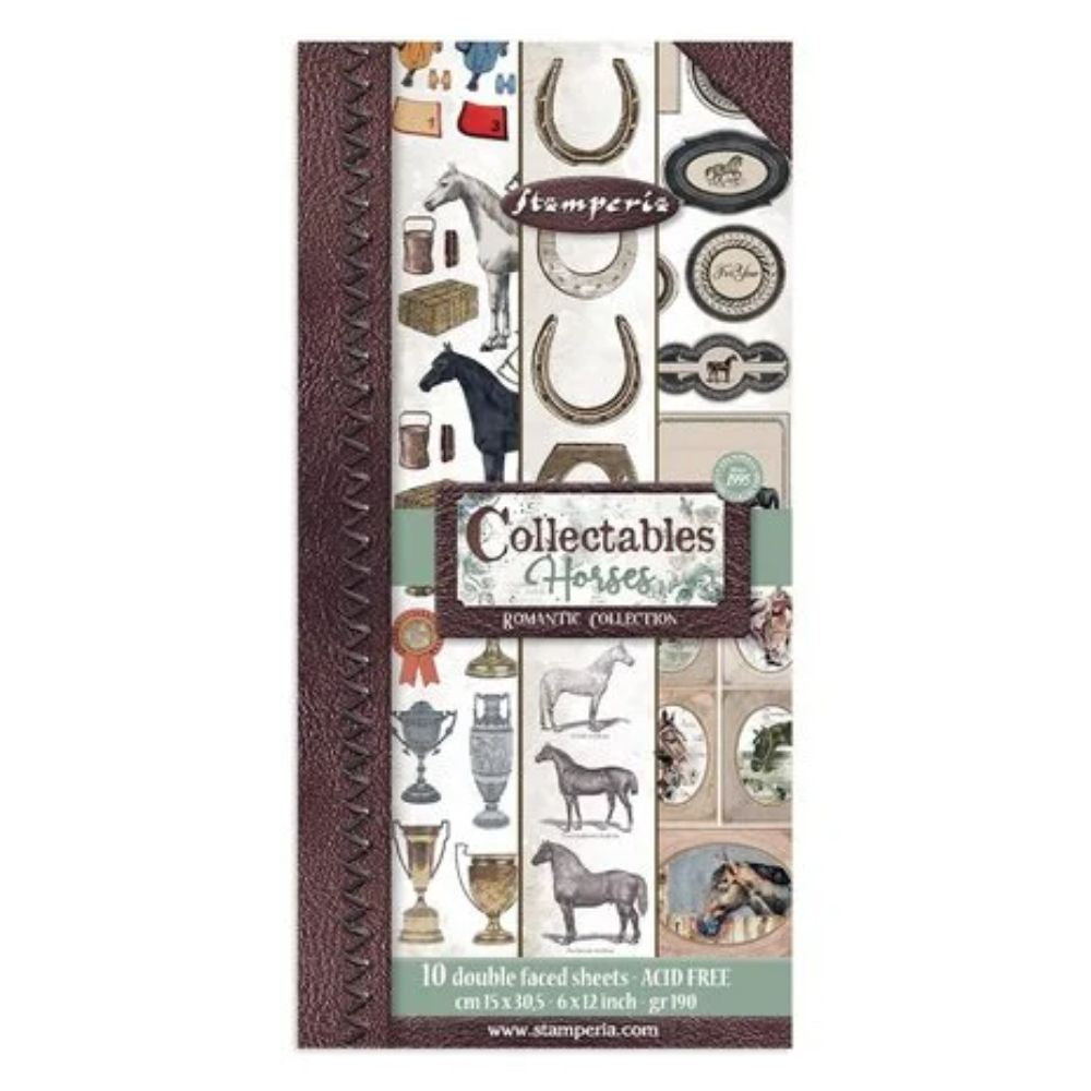 Stamperia Romantic Horses 6x12 Inch Paper Pack (SBBV06) - Auzz Trinklets N Krafts