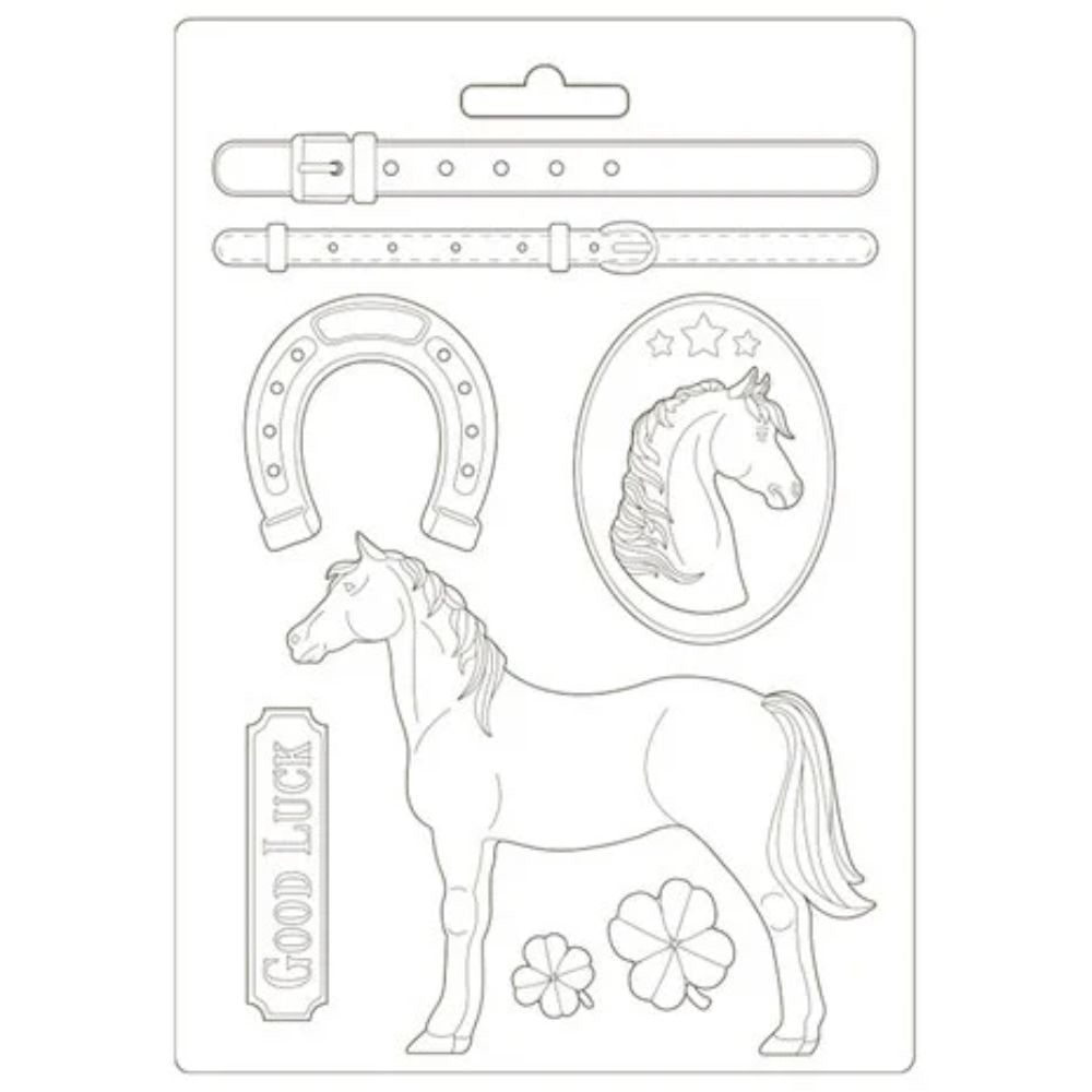 Stamperia Soft Mould A4 Romantic Horses Standing Horse (K3PTA4500)