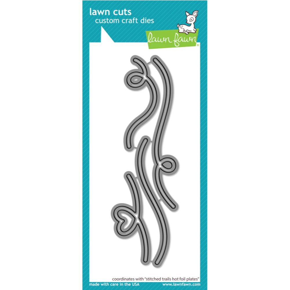 Lawn Fawn stitched trails hot foil plates lawn cuts - stitched trails hot foil plates lawn cuts LF3144