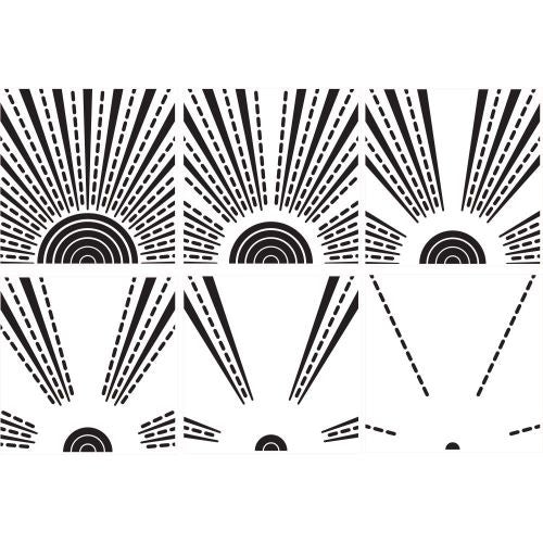 Maker Forte Layered Stencils 6"X6" Sunrise & Sunset