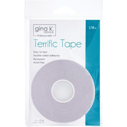 Gina K Terrific Tape 1/4"X27yds Clear