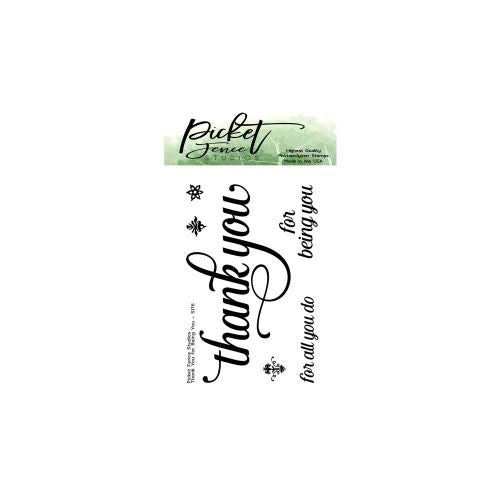 Picket Fence Studios 2"X3" Stamp Set Thank You For Being You