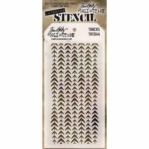 Tim Holtz Layered Stencil 4.125"X8.5" Tracks THS044