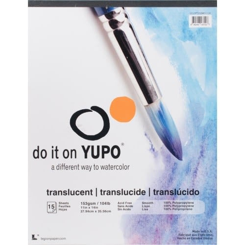 Yupo Paper 11"X14" 15 Sheets/Pkg Translucent 104lb