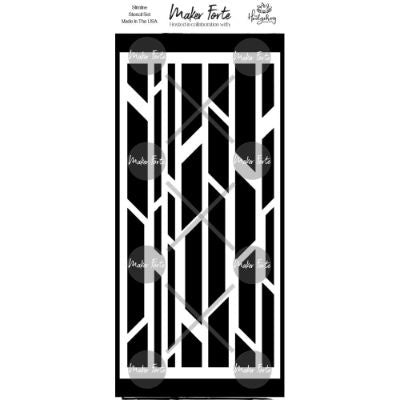 Maker Forte Stencils By Hedgehog Hollow 4"X8" Trapeziods & Parallelograms Slimline