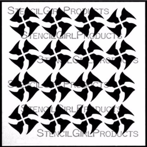 StencilGirl Tribal Pattern B - Twirls 6x6