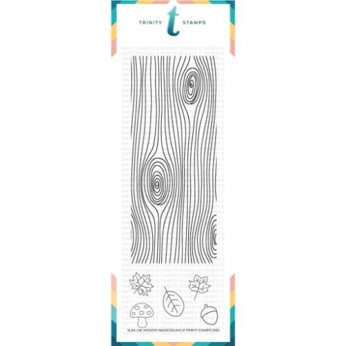 Trinity Stamps Slimline Woodsy Background - 4x11âÂ? Stamp Set