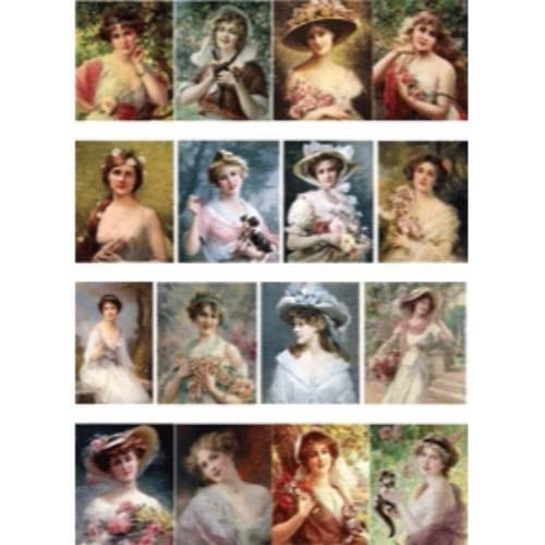 A3 Rice Paper Design for Sospeso Or Decoupage Collage Sheets Vintage 2