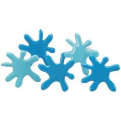 Eyelet Outlet Shape Brads 12/Pkg Water Splatters