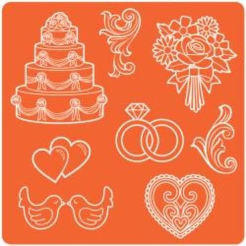 Mod Podge Mod Mold 3.75"X3.75" Wedding 25117
