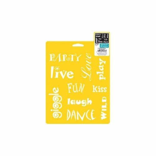 Stencil Mania Stencil 7"X10" Whimsical Words