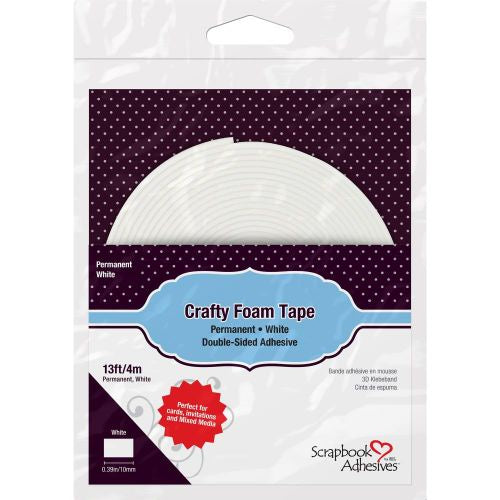 Scrapbook Adhesives Crafty Foam Tape Roll White, .375"X13'