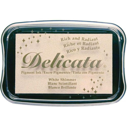 TSUKINEKO Delicata Pigment Ink Pad White Shimmer