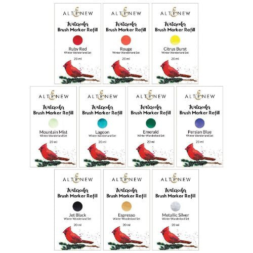 Altenew Winter Wonderland Liquid Watercolor - Brush Marker Refill Bundle