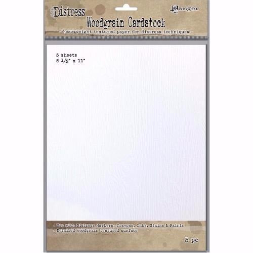 Tim Holtz Distress Woodgrain Paper 5 Sheets 8.5"X11"