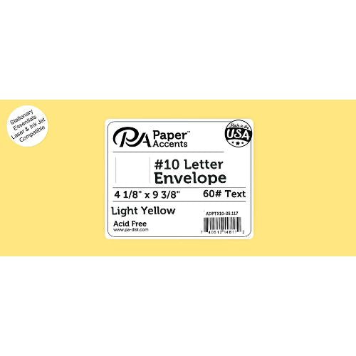 Paper Accents Envelope Letter 9x4 10 pcs pcs Light yellow Envelope