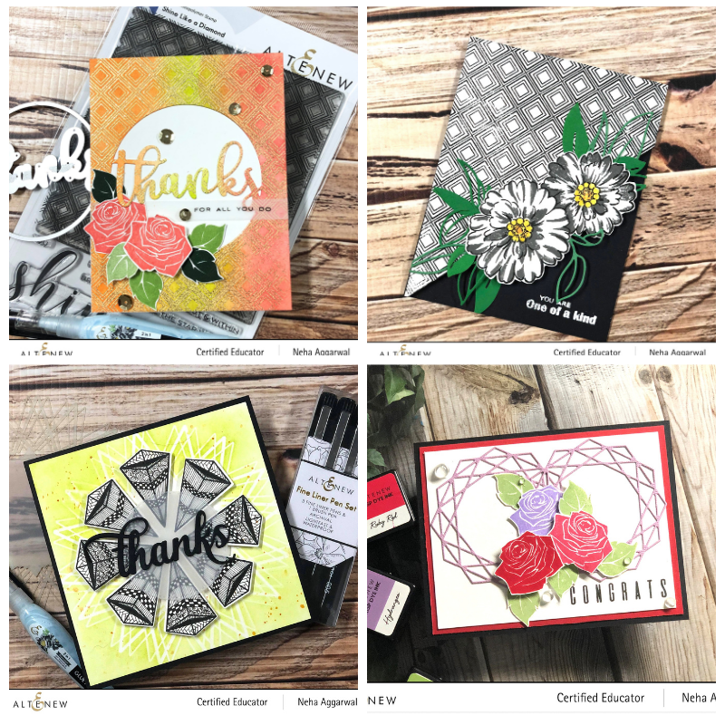 Altenew Educators "Floral with Geometric Elements" Blog Hop and Linky Party + Giveaway