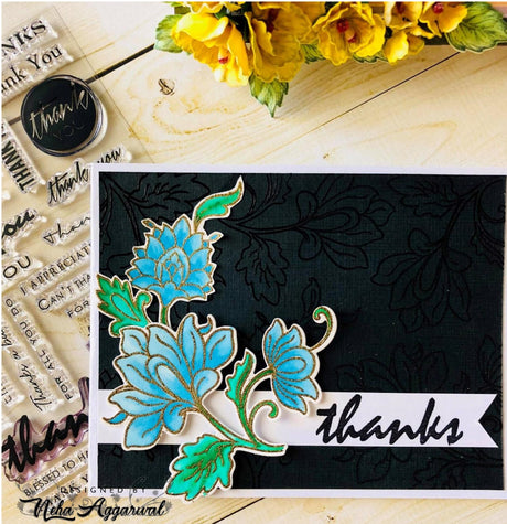 Altenew Heat Embossing card