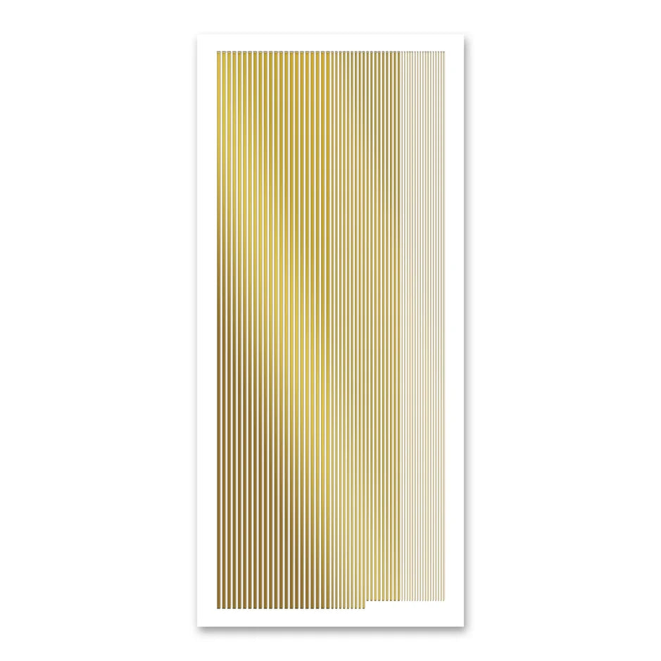 Katy Sue Mixed Width Straight Lines Gold Self Adhesive Stickers 0.7mm, 1mm & 1.5mm - 06-XL500U-01