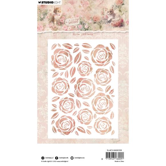Studio Light A Cat's Secret Stencil 4.13"X5.83" Rose Pattern