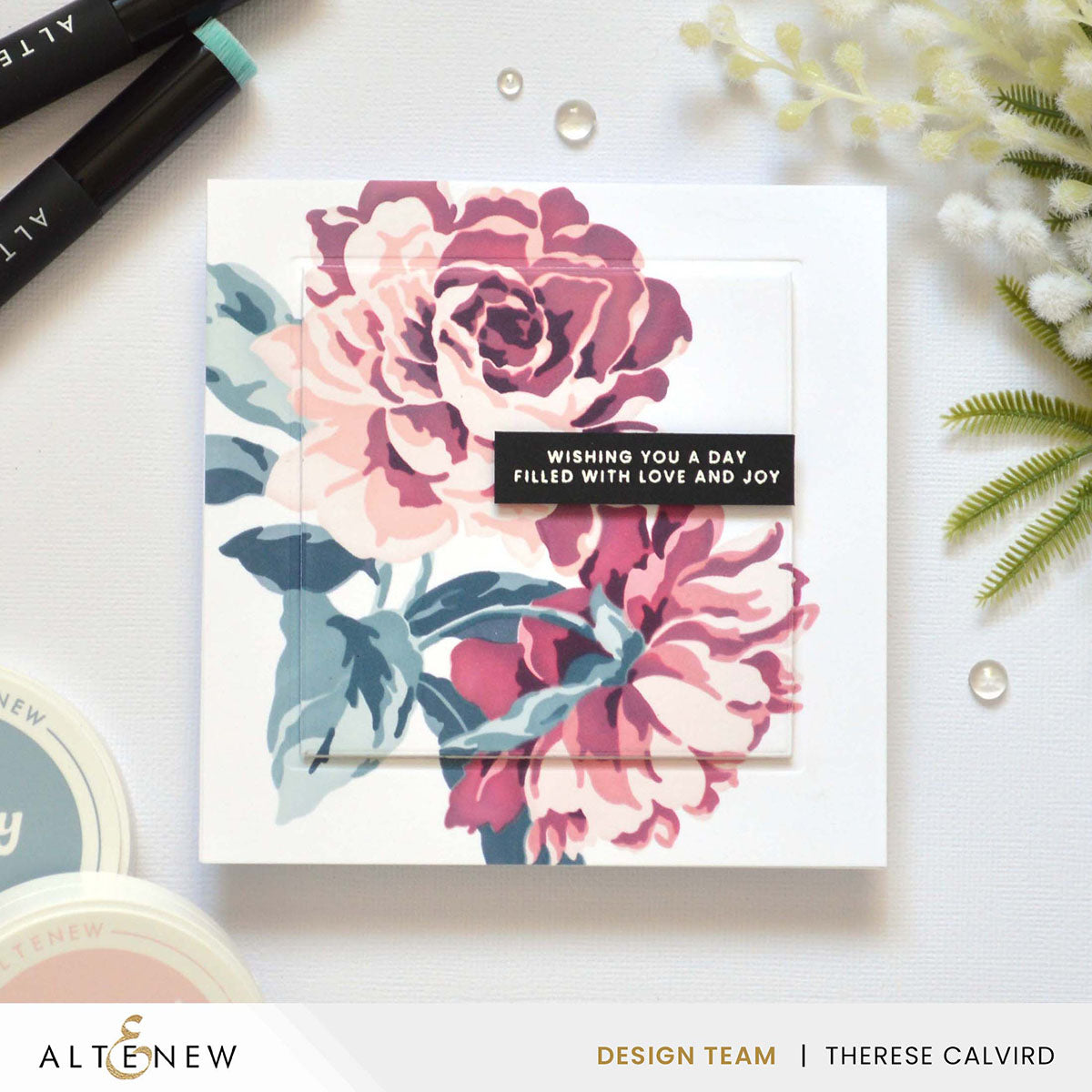 Altenew Stencil Art: Majestic Roses Layering Stencil Set