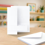 Katy Sue White 5x7 Side Pop Up Cards & Envelopes 127x178mm, pack of 12