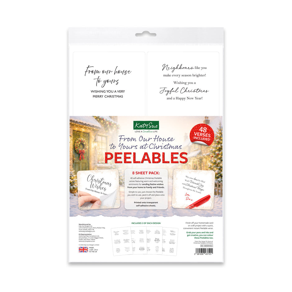 Katy Sue Designs From Our House To Yours at Christmas Peelables, 48 Stickers